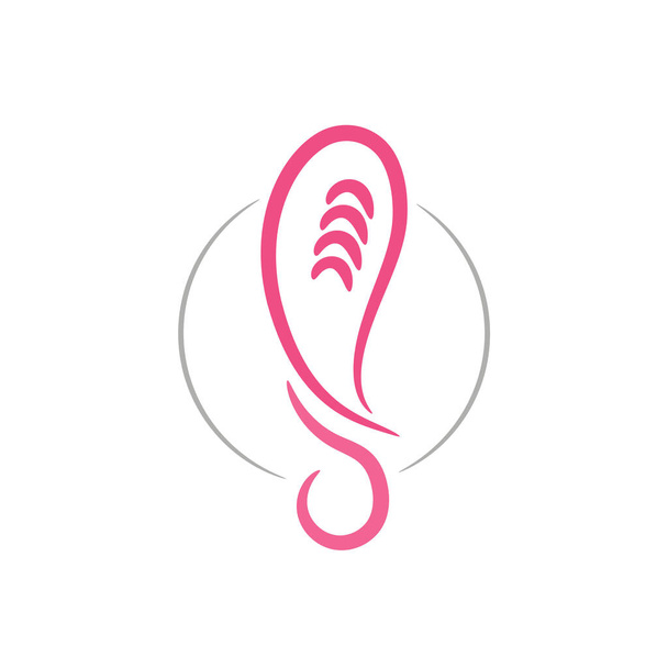 Γυναικείο λογότυπο σχέδιο διάνυσμα πρότυπο. Όμορφη παπούτσια εικονογράφηση λογότυπο. - Διάνυσμα, εικόνα