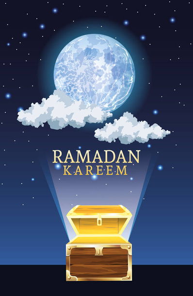 ramadan kareem viering met borst - Vector, afbeelding