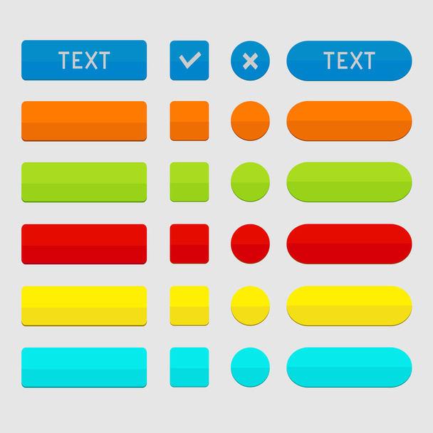 Set of colored web buttons. - Vecteur, image
