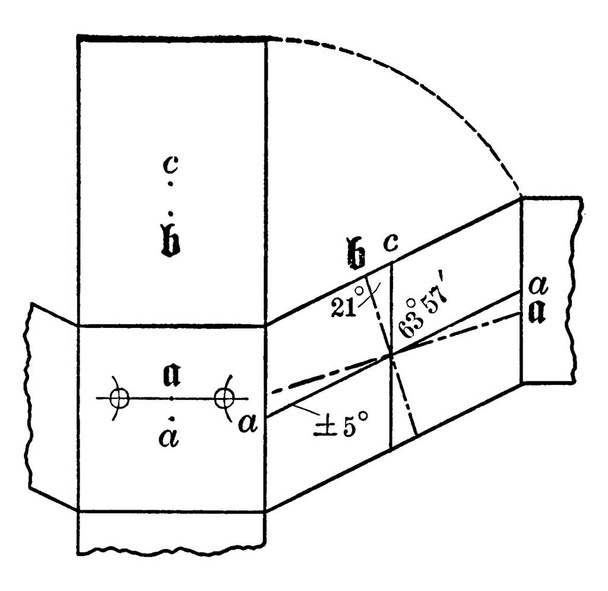 Типичное представление простого ортоклазного кристалла, открытого для отображения оптической ориентации, с маркировкой деталей, рисунком винтажной линии или гравировкой
. - Вектор,изображение