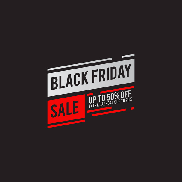 Black friday sales advertisement emblem design vector template illustration - Vector, Image