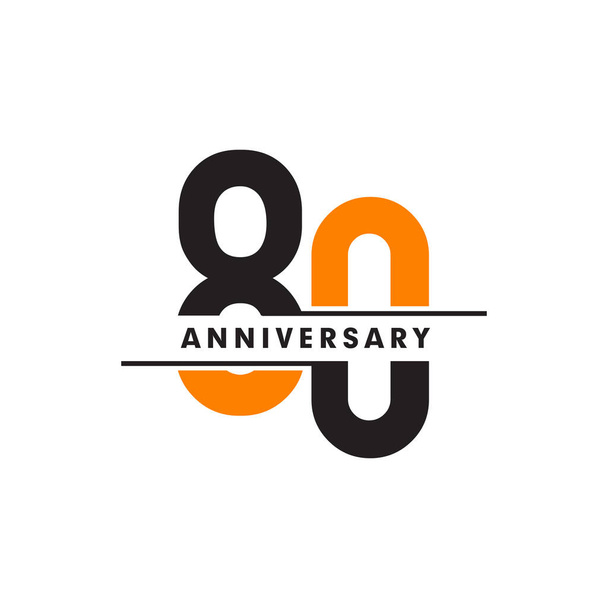 80. slaví výročí emblém logo design inspirace vektorové ilustrační šablony - Vektor, obrázek
