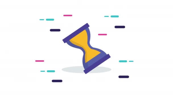 hourglass time counter animation icon - Footage, Video