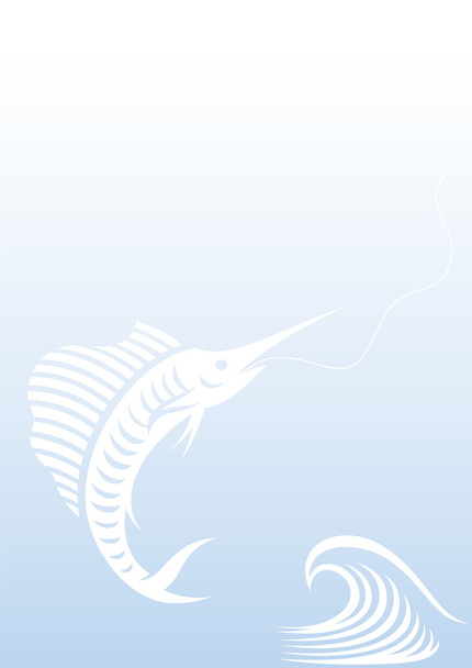 Antecedentes pez vela y ola
 - Vector, imagen