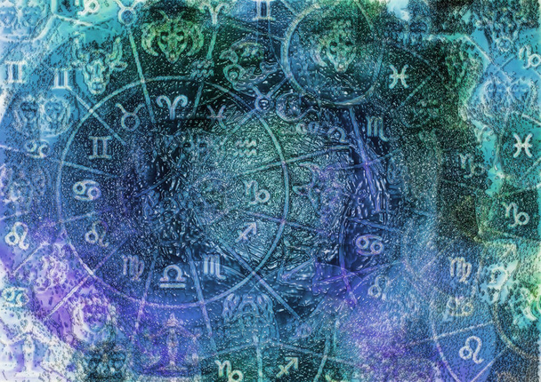 Astrologie Horoskop-Muster Textur Hintergrund, Grafik-Design - Foto, Bild