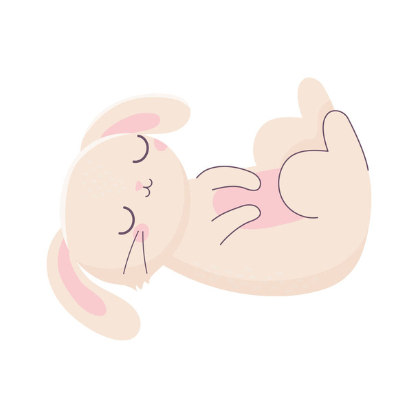 happy easter cute little rabbit cartoon season animal - ベクター画像