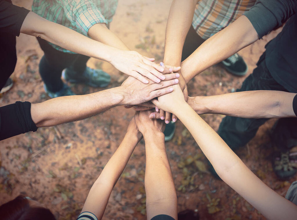 Group of Diverse Hands Together Joining Concept - Photo, Image