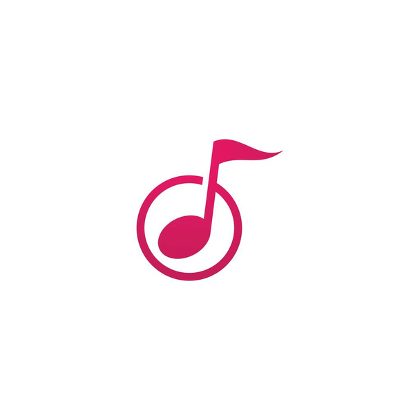 Music note logo Vector template - Vector, Image