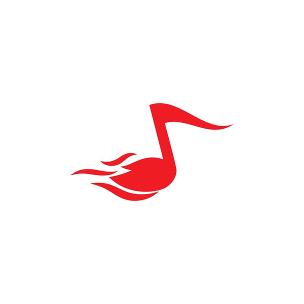 Hot Music logo illüstrasyon vektör şablonu - Vektör, Görsel