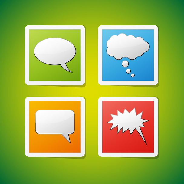 Vector speech bubbles icons - Vector, Image
