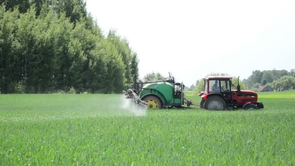 pracownik traktor upraw - Materiał filmowy, wideo