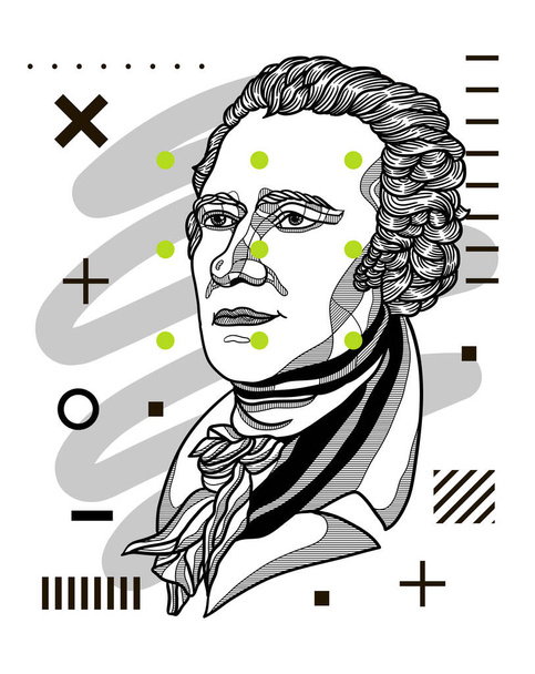 Vector lines classical hand drawn illustration. - Vector, Image