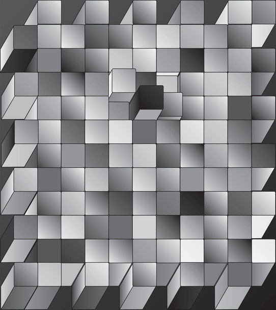 Fondo abstracto. Estructura de ruido con cubos. Imagen vectorial - Vector, imagen