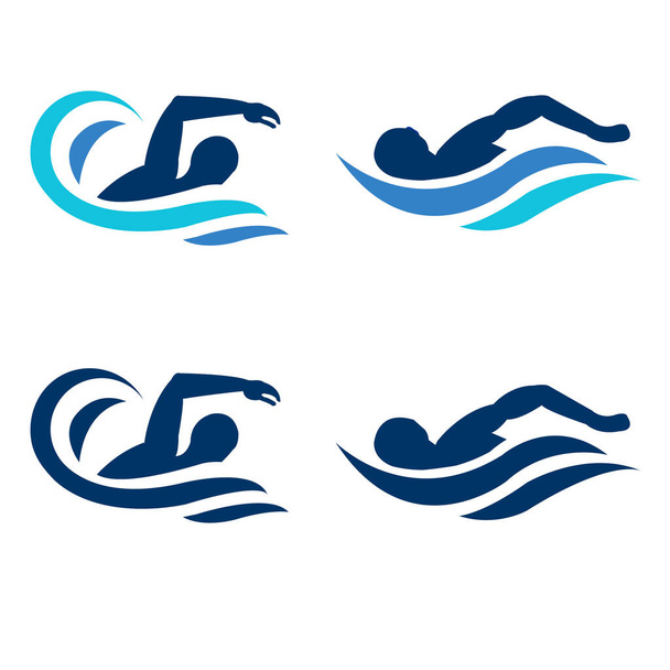 ensemble d'icônes de natation
 - Vecteur, image