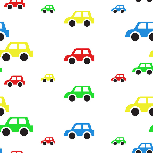 Reihe von bunten Autos repetitive Muster - Vektor, Bild