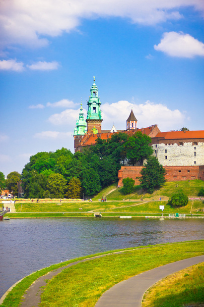 przepiękny wawel średniowiecznego zamku, Kraków, Polska - Zdjęcie, obraz