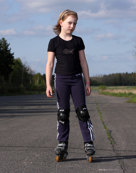 Menina patinadora
 - Foto, Imagem