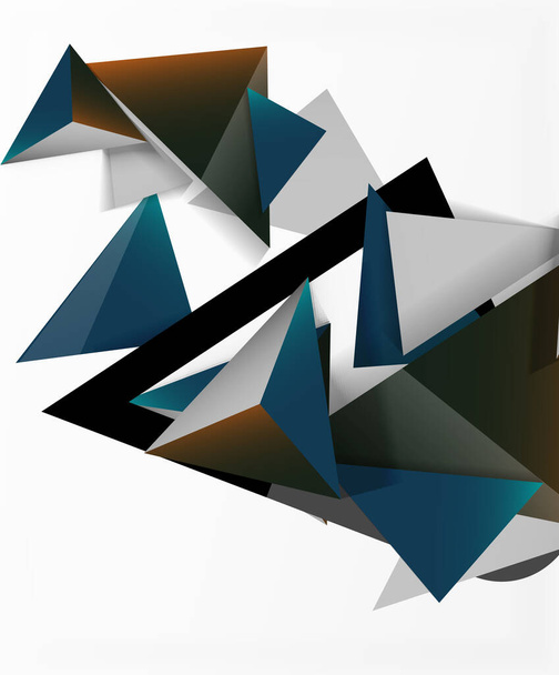 Sfondo astratto, composizione a mosaico triangoli 3d, design a basso poli stile. Illustrazione vettoriale per carta da parati, banner, sfondo, carta, illustrazione del libro, pagina di destinazione
 - Vettoriali, immagini