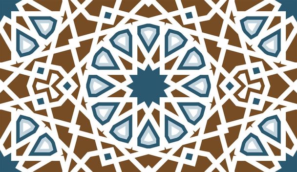 Carrelage ethnique arabe, motif sans couture vecteur mosaïque
. - Vecteur, image