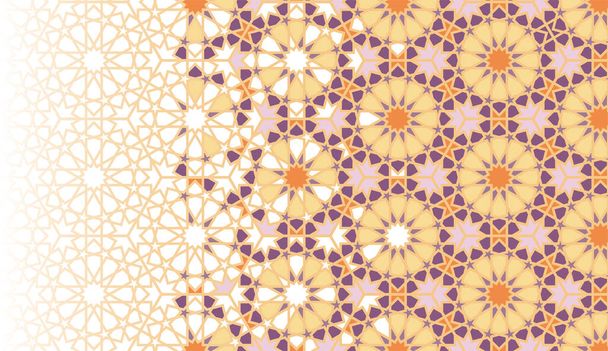 Abstract geometric flowers repeating vector border. - Διάνυσμα, εικόνα