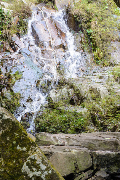 The beautiful waterfalls, rapids and mountain streams in the tropical forest in Yanoda Park,  Sanya city. Hainan island, China. - Фото, зображення