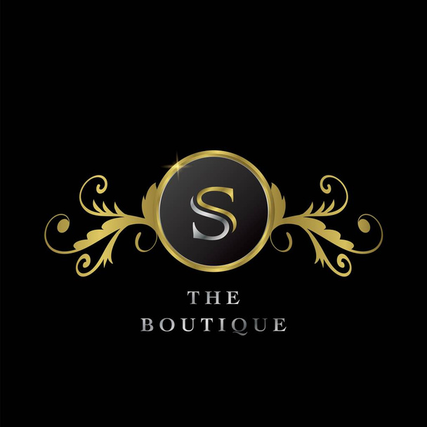 Golden Circle S Logo Luxury Boutique vektorin suunnittelukonsepti
. - Vektori, kuva