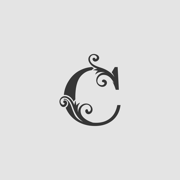 Monogram Luxe Letter C Eerste Logo Icon vector ontwerp concept. - Vector, afbeelding