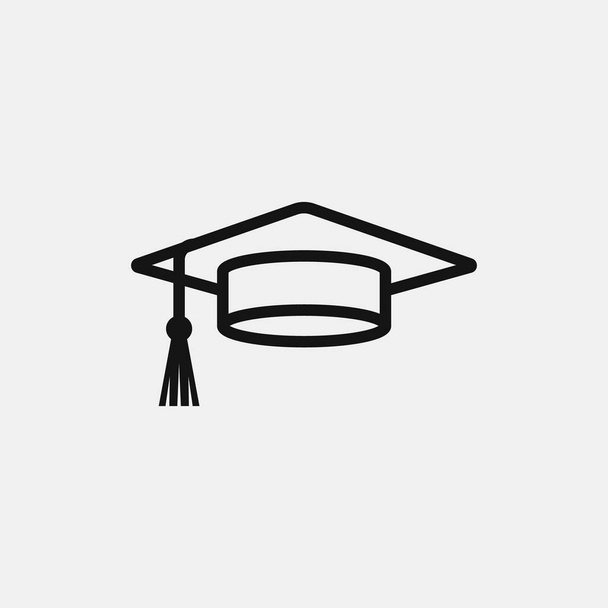 Chapeau de graduation icône logo design. illustration simple de vecteur plat
 - Vecteur, image