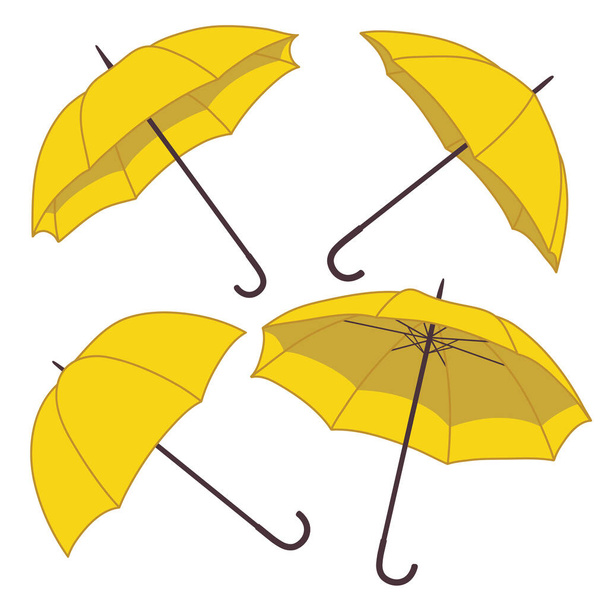 Vector set with bright umbrellas - Vetor, Imagem