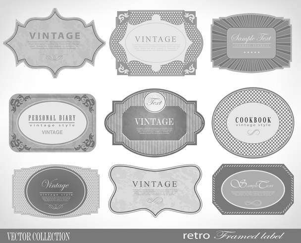 collection d'étiquettes vintage - Vecteur, image