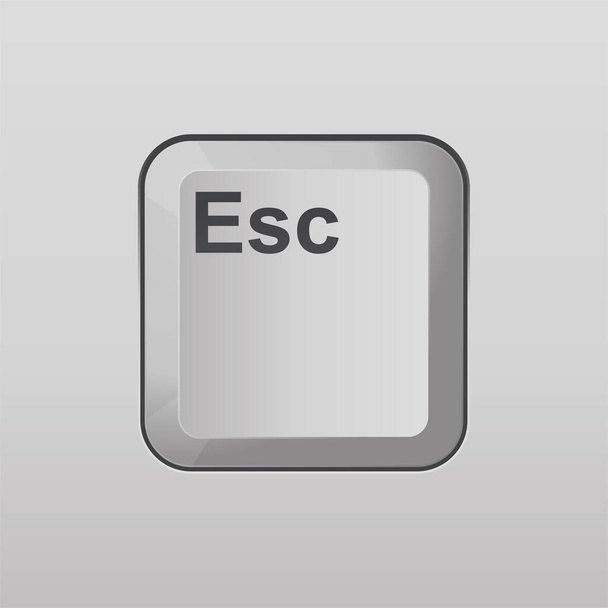 Esc (Escape) key icon,vector illustration. - Διάνυσμα, εικόνα