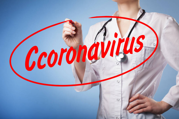 コロナウイルス2019-nCV 。コロナウイルスが発生。流行性ウイルス呼吸器症候群. - 写真・画像