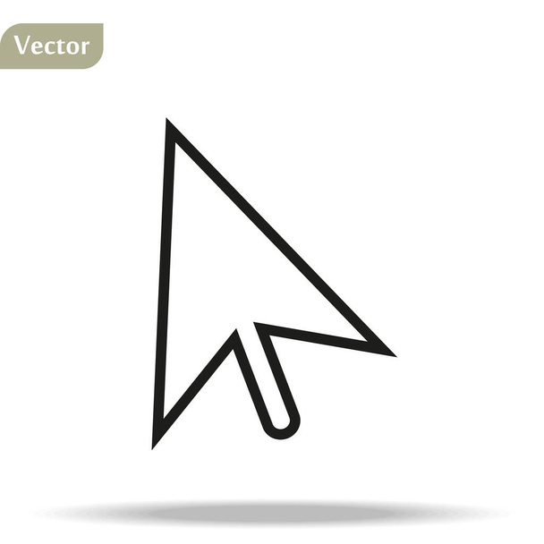 Computer mouse click pointer cursor arrow flat vector icon for apps and websites.EPS 10 - Vector, Image