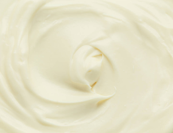 Close up of homemade Mayonnaise sauce. view from top - Photo, Image