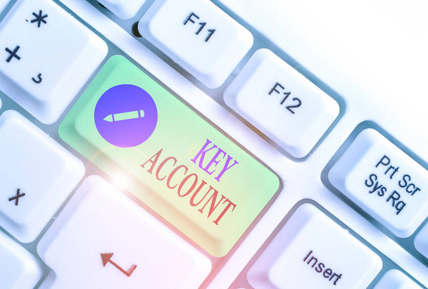 Kézírás szövegírás Key Account. A koncepció az ügyfelek felé történő értékesítés egyedi megközelítését jelenti.. - Fotó, kép
