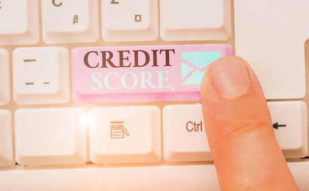 Word writing text Credit Score. Business concept for creditworthiness of an individual based on credit files. - Photo, Image