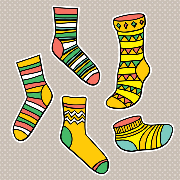 Baby Socks Design Set Socks Pattern Stock Vector (Royalty Free) 688057612