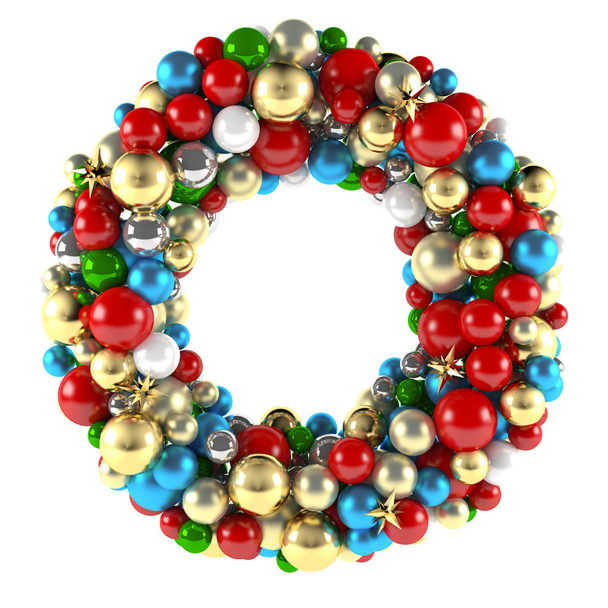 Corona de Navidad decoración de juguetes de pelota
 - Foto, imagen