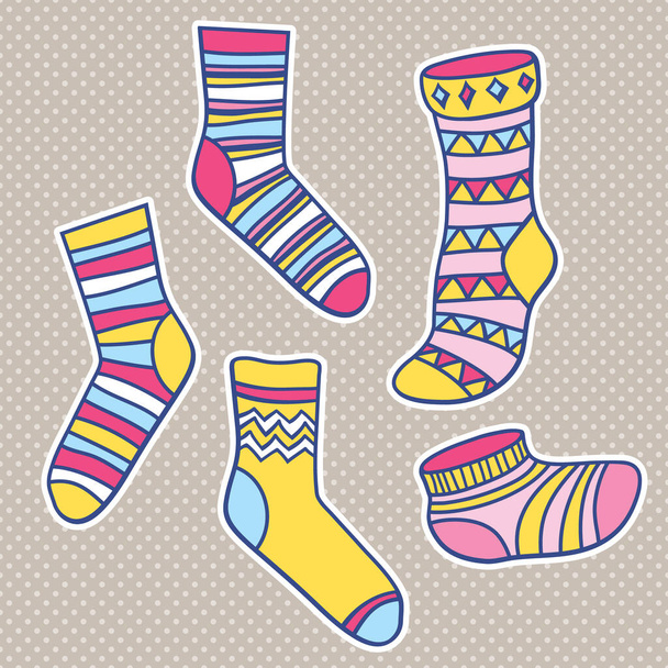 Vector conjunto de calcetines brillantes
 - Vector, Imagen