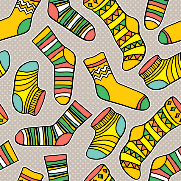 Vector seamless abstract pattern with socks - Vector, Image