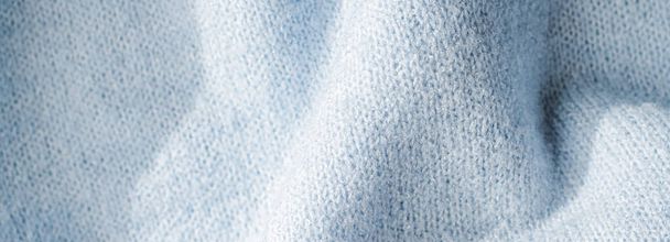 İç tasarım için arka plan olarak kaliteli mavi kumaş dokusu, dekoratif tekstil - Fotoğraf, Görsel