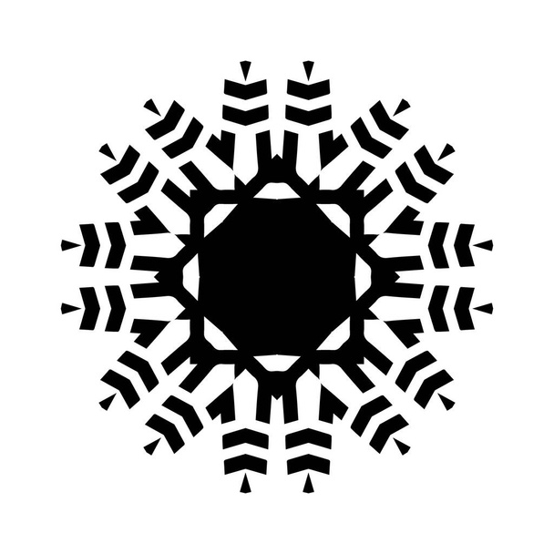 Beyaz arkaplanda kar tanesi simgesi silueti - Fotoğraf, Görsel