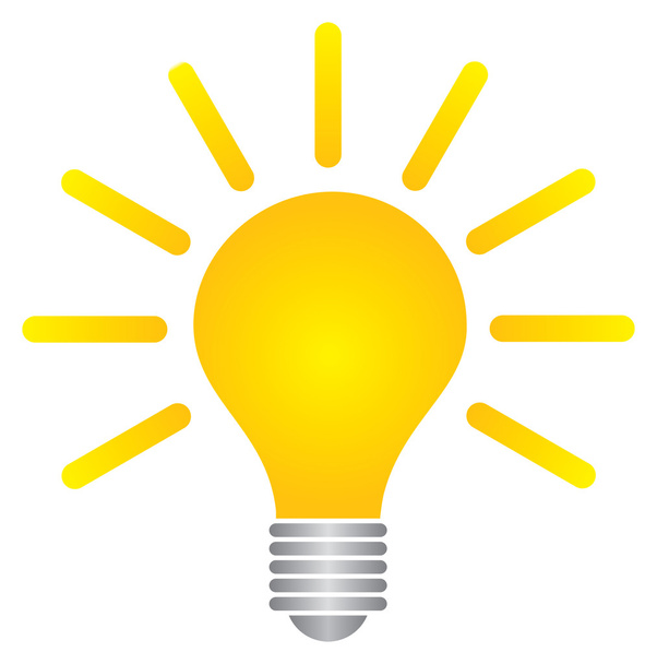 lamp succes idee logo sjabloon - Vector, afbeelding