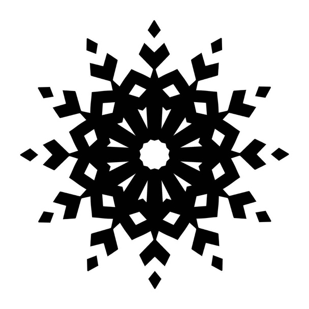 silhouette icona fiocco di neve su sfondo bianco
 - Foto, immagini