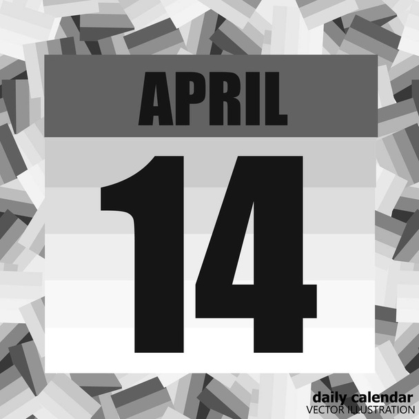 April 14 icon. For planning important day. April Fourteenth illustration. Banner for holidays and special days. Vector. - Vector, Image