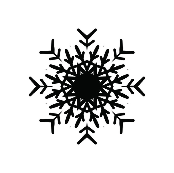 silhouette icône flocon de neige sur fond blanc
 - Photo, image