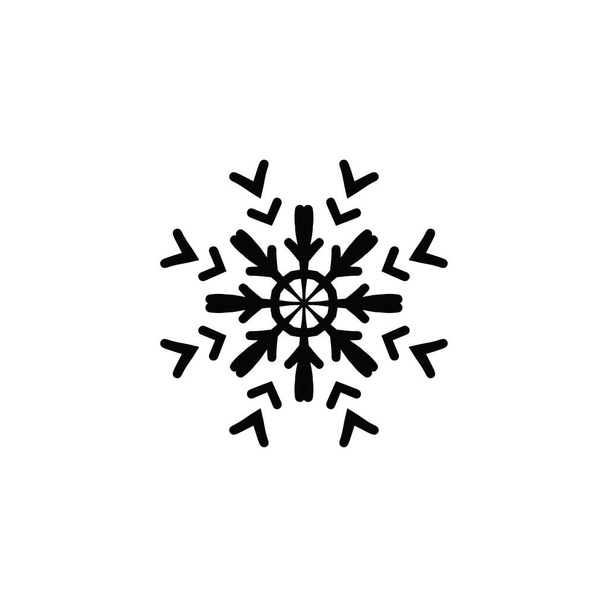 ikona płatka śniegu sylwetka na białym tle - Zdjęcie, obraz