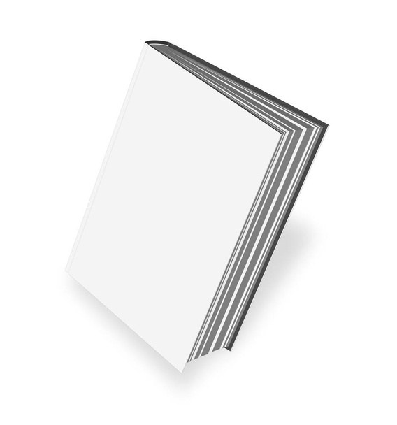 White Hard Cover Book Mockup for Design Project - Fock Up 3D ilustrace Izolovat na bílém pozadí - Fotografie, Obrázek