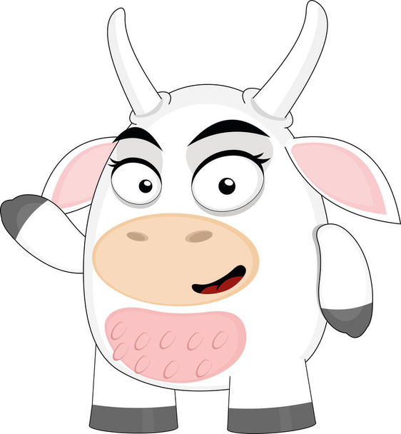 Vector illustration of a cartoon cow - Vector, Image
