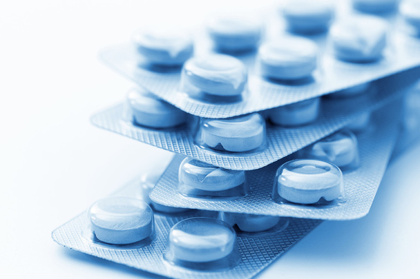 Spirin Tablettenpackung Arzt verschreibungspflichtige Pillen Arzt Medikament Gesundheit Apotheke Grippe - Foto, Bild